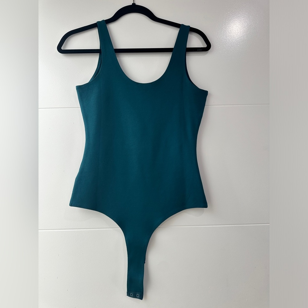 Shinestar Teal Scoop Neck Tank Bodysuit | Size S - Picture 10 of 11